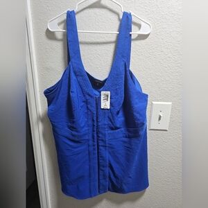 NWT Torrid Blue Zipper Tanktop